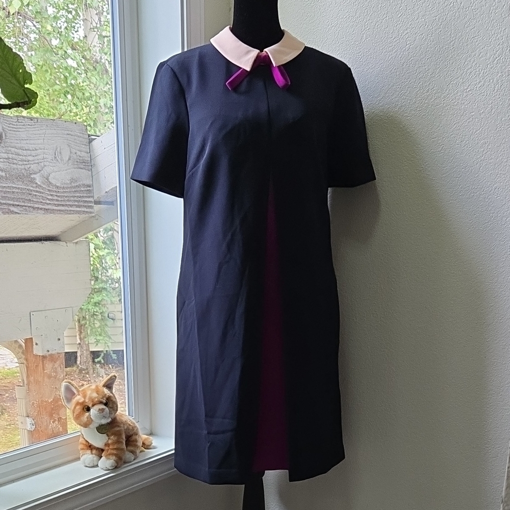 Ted Baker Navy Pink and Cream Dress